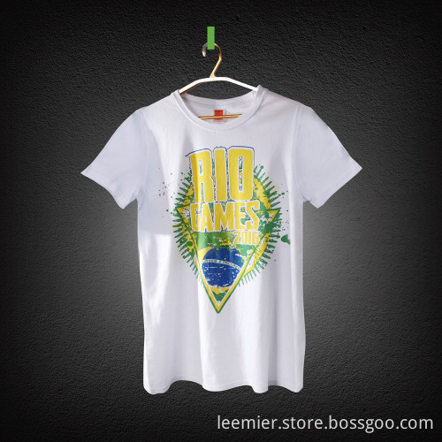 2016 latest rio olympic cheap screen printing promotional t shirt
